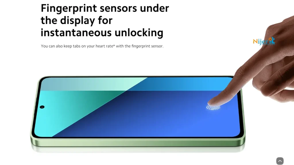 Xiaomi Redmi Note 13 4G in display Fingerprint