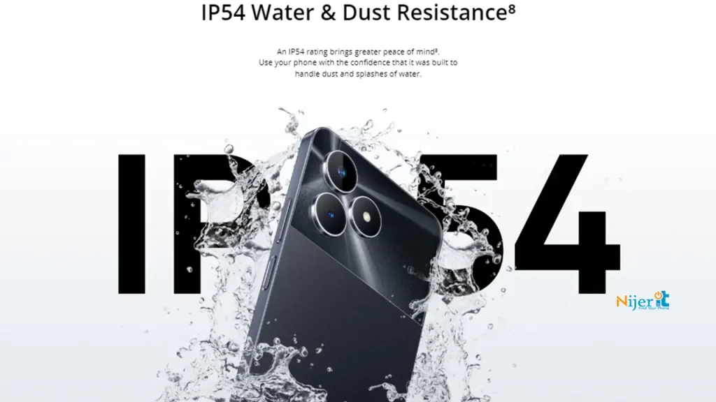 Realme Note 50 IP54 Water and Dust Resistance